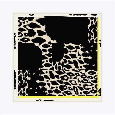 Baskı Leopar Desen İpek Twill Eşarp