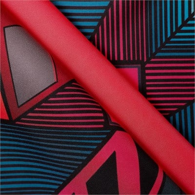 Blok Desen İpek Twill Eşarp