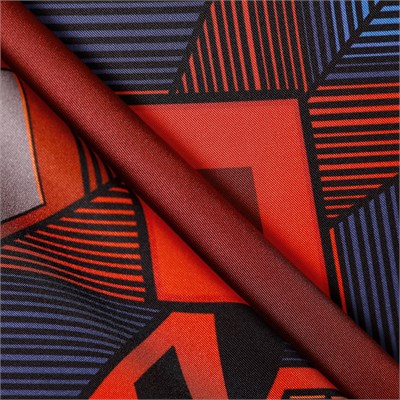 Blok Desen İpek Twill Eşarp
