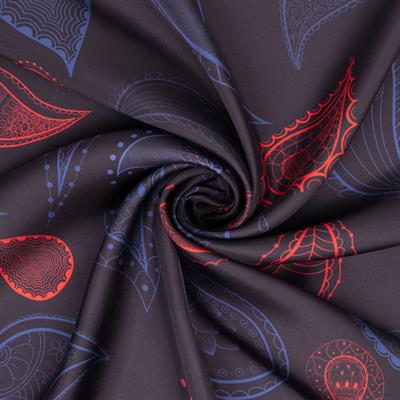 Büyük Şal Desen İpek Twill Eşarp