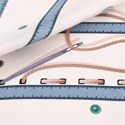Canvas Desen İpek Twill Eşarp