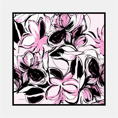 Çiçek Tomurcuk İpek Twill Eşarp