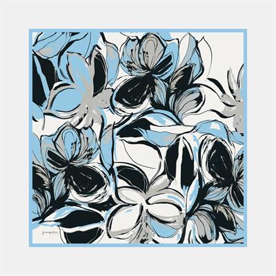 Çiçek Tomurcuk İpek Twill Eşarp