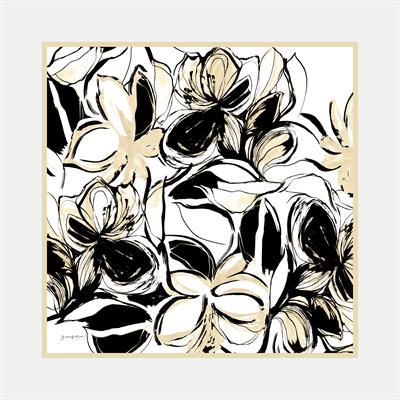 Çiçek Tomurcuk İpek Twill Eşarp