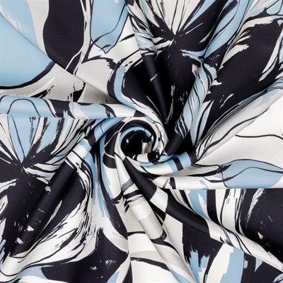 Çiçek Tomurcuk İpek Twill Eşarp