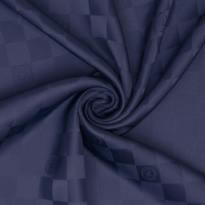 Damalı Jakarlı İpek Twill Eşarp