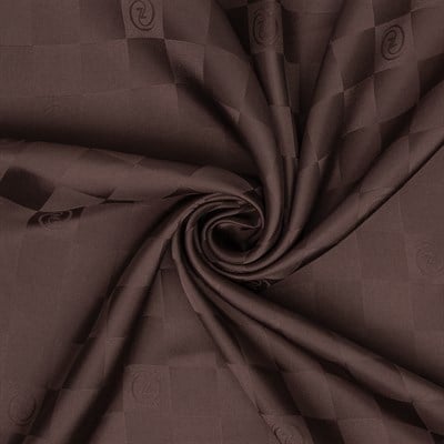 Damalı Jakarlı İpek Twill Eşarp