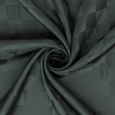 Damalı Jakarlı İpek Twill Eşarp