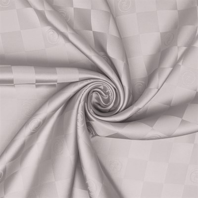 Damalı Jakarlı İpek Twill Eşarp