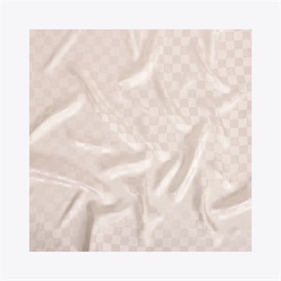 Damalı Jakarlı İpek Twill Eşarp