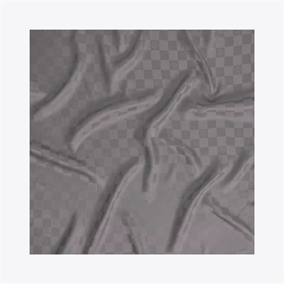 Damalı Jakarlı İpek Twill Eşarp