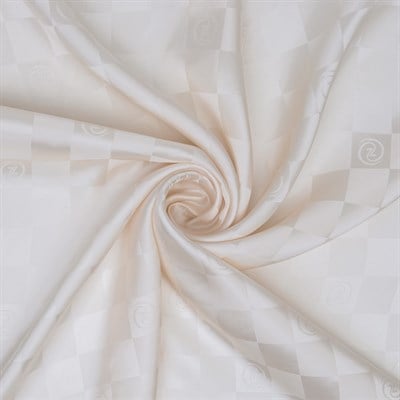 Damalı Jakarlı İpek Twill Eşarp