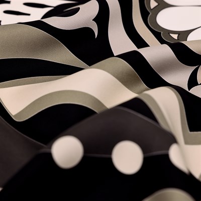 Damask Desen İpek Twill Eşarp