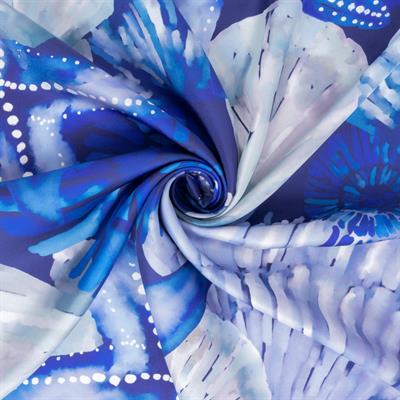 Deniz Kabuğu Desen İpek Twill Eşarp