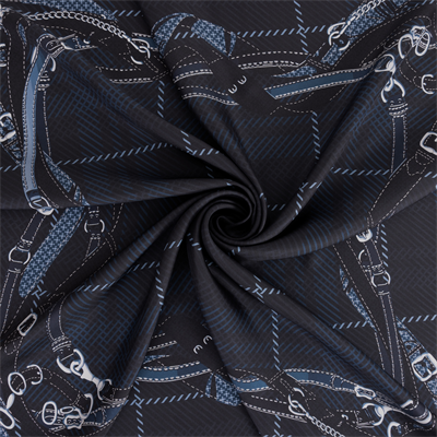Ekose Kemer Desen Exclusive İpek Twill Eşarp