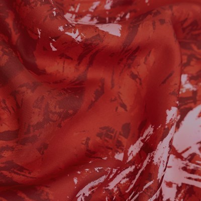 Fırça Darbesi Desen İpek Twill Eşarp