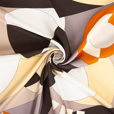 Geometrica Desen İpek Twill Eşarp