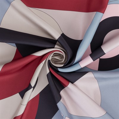 Geometrica Desen İpek Twill Eşarp