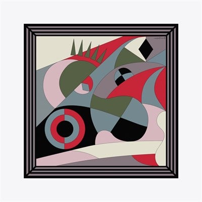 Geometrica Desen İpek Twill Eşarp