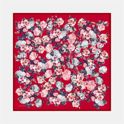 Hydrangea Garden Desen İpek Twill Eşarp