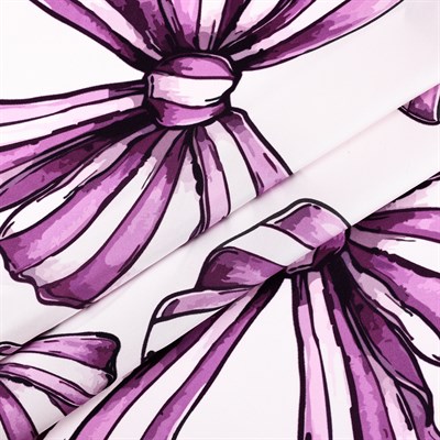 Küçük Fiyonk Desen İpek Twill Eşarp