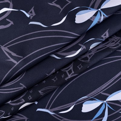 Kurdele Z Logo Desen İpek Twill Eşarp