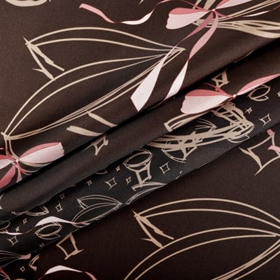 Kurdele Z Logo Desen İpek Twill Eşarp