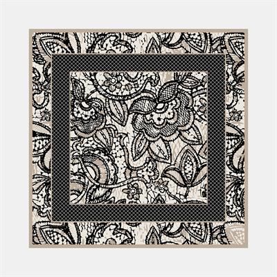 Lace Desen İpek Twill Eşarp