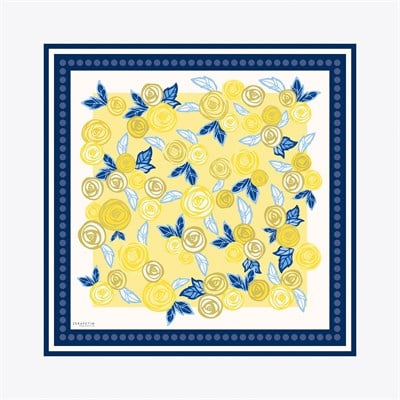 Mermer Vitray Desen Exclusive İpek Twill Eşarp