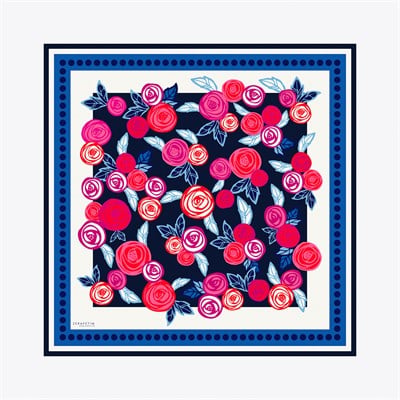 Mermer Vitray Desen Exclusive İpek Twill Eşarp