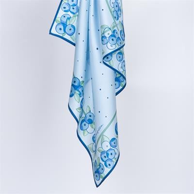 Meyve Şöleni Desen İpek Twill Çocuk Eşarbı