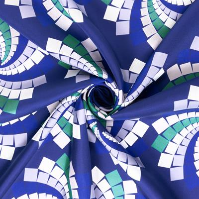 Mozaik Desen İpek Twill Eşarp