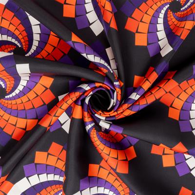 Mozaik Desen İpek Twill Eşarp