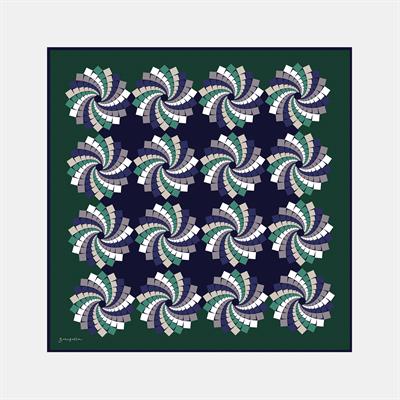 Mozaik Desen İpek Twill Eşarp