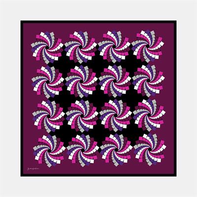 Mozaik Desen İpek Twill Eşarp