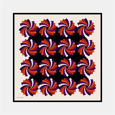 Mozaik Desen İpek Twill Eşarp