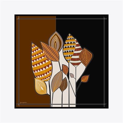 Nava Desen İpek Twill Eşarp