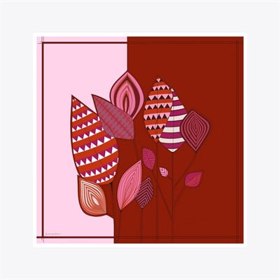 Nava Desen İpek Twill Eşarp