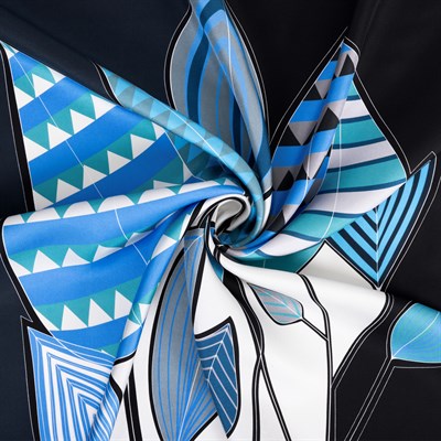 Nava Desen İpek Twill Eşarp