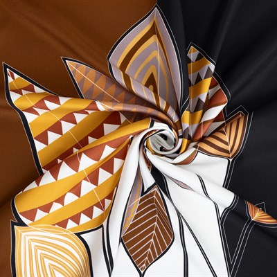 Nava Desen İpek Twill Eşarp