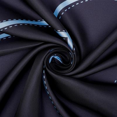 Punto Desen İpek Twill Eşarp