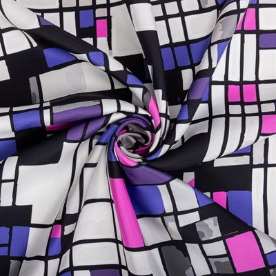 Rasyonel Desen İpek Twill Eşarp