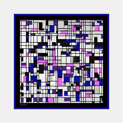 Rasyonel Desen İpek Twill Eşarp