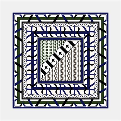 Reeline Desen İpek Twill Eşarp