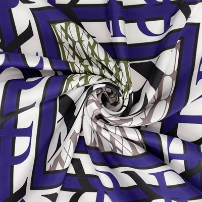 Reeline Desen İpek Twill Eşarp