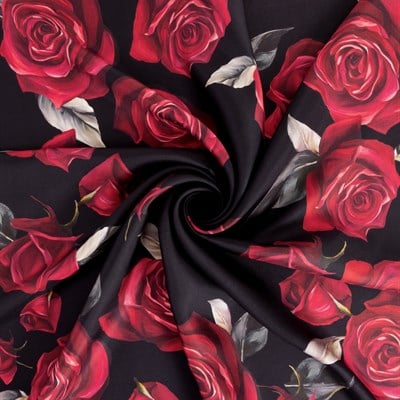 Rosalia Desen İpek Twill Eşarp