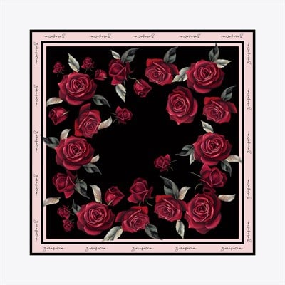 Rosalia Desen İpek Twill Eşarp