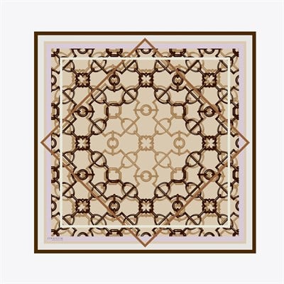 Selçuklu Desen Exclusive İpek Twill Eşarp