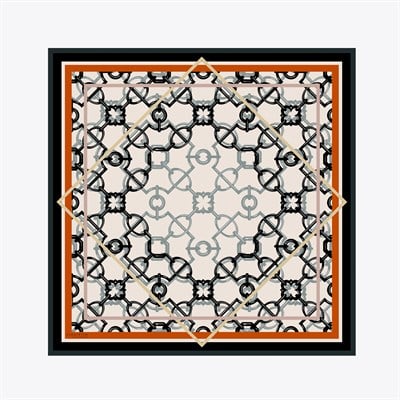 Selçuklu Desen Exclusive İpek Twill Eşarp