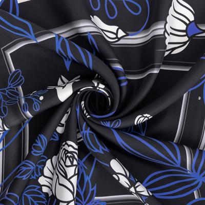 Tablo Çiçek Desen İpek Twill Eşarp